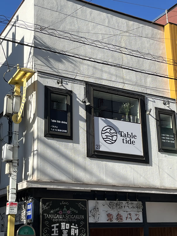 自由が丘駅入り口のバス停の2階です