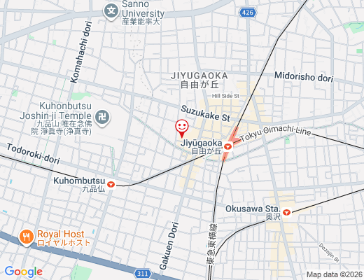 パーソナルジム 1X1 自由が丘店 / ワンワンの地図 - クリックで大きく表示します