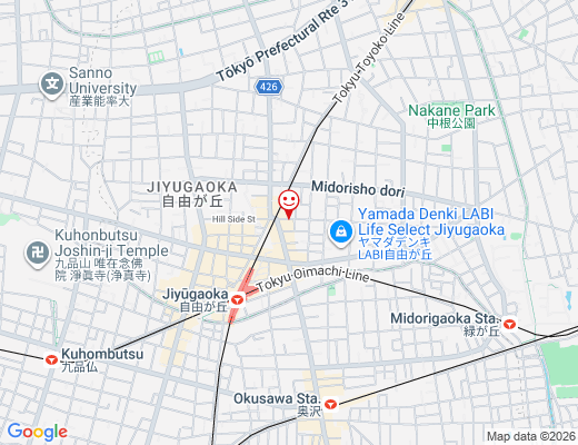 Ange epais 自由が丘 / アンジ エパイスの地図 - クリックで大きく表示します