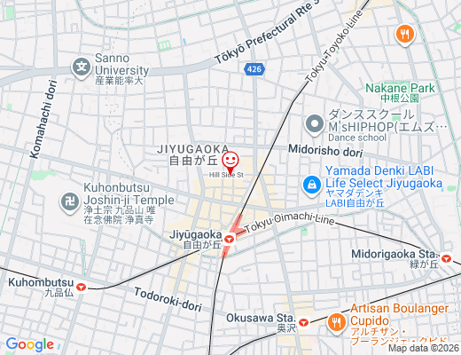 エニタイムフィットネス 自由が丘店の地図 - クリックで大きく表示します