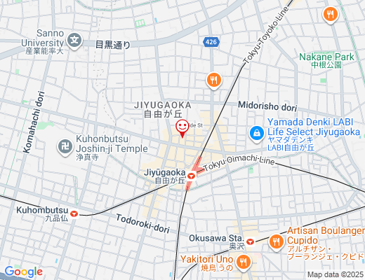 as know as de base Luz自由が丘 / アズ ノゥ アズ ドゥ バズ（11月29日OPEN）の地図 - クリックで大きく表示します