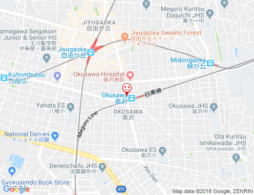 バーミヤン世田谷奥沢駅店の地図 - クリックで大きく表示します