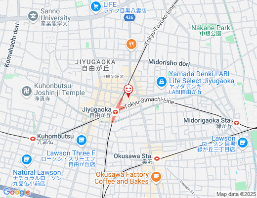 豚屋鳥山 自由が丘店 / ぶたやとりやまの地図 - クリックで大きく表示します