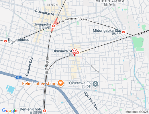Cafe&Bar OKUSAWA / カフェバー オクサワの地図 - クリックで大きく表示します