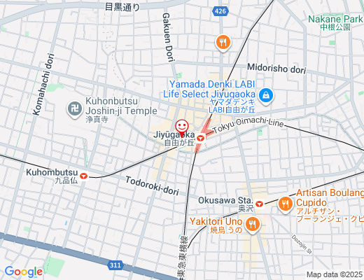 カプセル楽局 自由が丘店 / カプセルらっきょくの地図 - クリックで大きく表示します