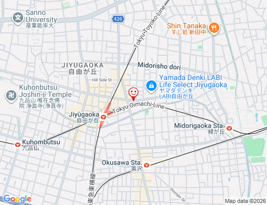 dacō 自由が丘すずかけ通り / ダコー  (近日OPEN予定)の地図 - クリックで大きく表示します