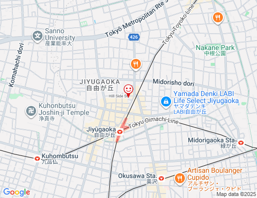 デリシャスの地図 - クリックで大きく表示します