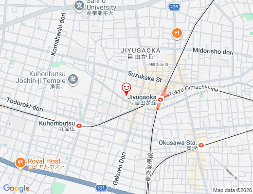 眼精疲労ケア・アイクリーク自由が丘店の地図 - クリックで大きく表示します