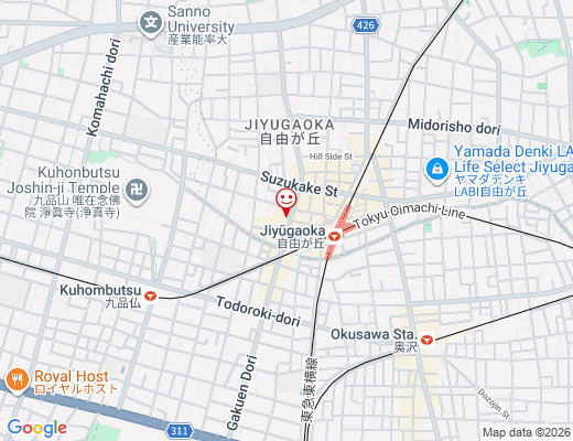 FRECKLE donuts + belly button GELATO 自由が丘 / フレックルドーナツ＋ベリーボタンジェラートの地図 - クリックで大きく表示します
