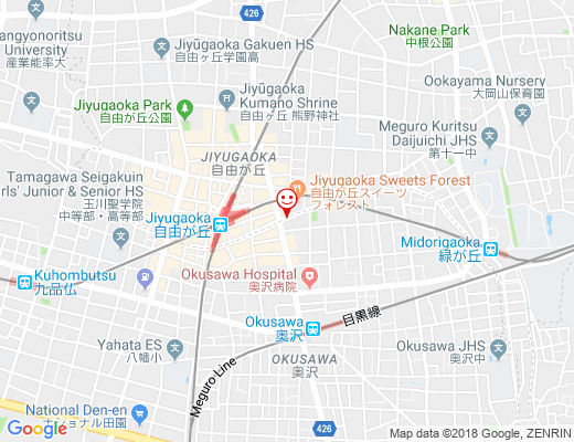 インスパイアード バイ スターバックス自由が丘店（仮称）の地図 - クリックで大きく表示します