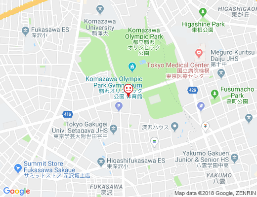 一風堂 駒沢公園店 / いっぷうどうの地図 - クリックで大きく表示します