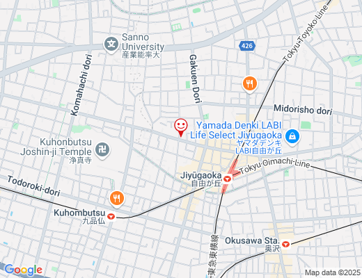 L'ibisco 自由が丘店 / リビスコの地図 - クリックで大きく表示します