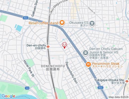 リカーマウンテン 田園調布店の地図 - クリックで大きく表示します