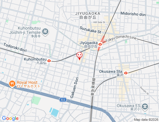 ライブハウス55自由が丘の地図 - クリックで大きく表示します