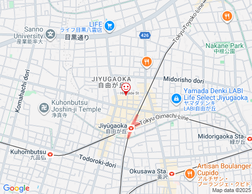 lowp 自由が丘 / ロープの地図 - クリックで大きく表示します