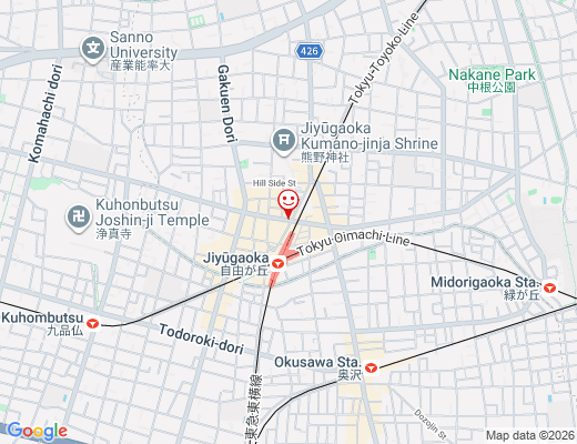 Menicon Miru 自由が丘ミューズスクエア店 / メニコン ミルの地図 - クリックで大きく表示します