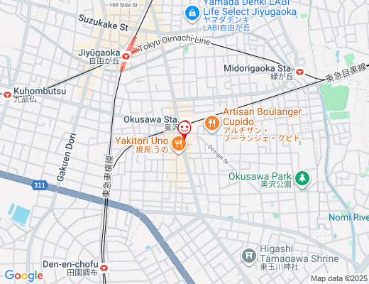 奥沢 lunch nana's kitchen. / ナナズキッチンの地図 - クリックで大きく表示します