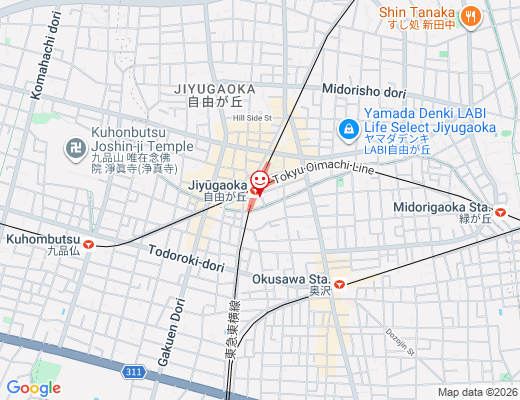 NEHAN TOKYO 自由が丘 / ネハントウキョウ（5月初旬OPEN予定）の地図 - クリックで大きく表示します