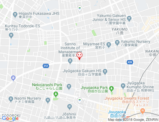 京の洛スク 自由が丘 / きょうのらくすくの地図 - クリックで大きく表示します