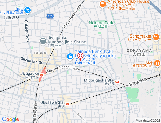 緑和堂 自由が丘店 / りょくわどうの地図 - クリックで大きく表示します