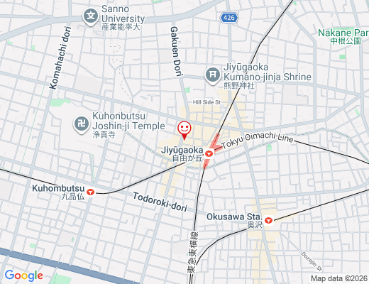 Tashinam 自由が丘店 / タシナムの地図 - クリックで大きく表示します