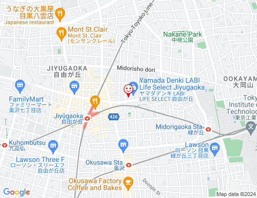 THE 自由が丘 CAFE / ジユウガオカカフェの地図 - クリックで大きく表示します