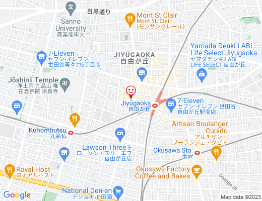 TSUBAKIYA jiyugaoka / ツバキヤの地図 - クリックで大きく表示します