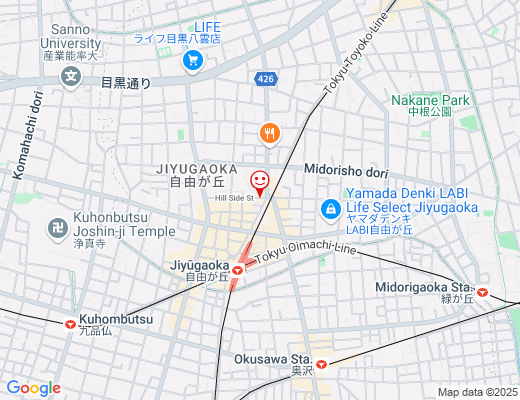 ＆ピラティス 自由が丘スタジオ / アンドピラティスの地図 - クリックで大きく表示します