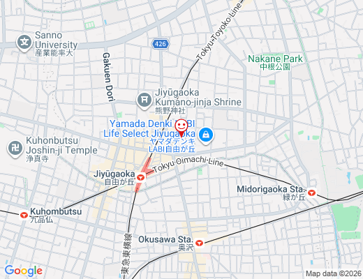 Vrouw 自由が丘店 / ブラウの地図 - クリックで大きく表示します