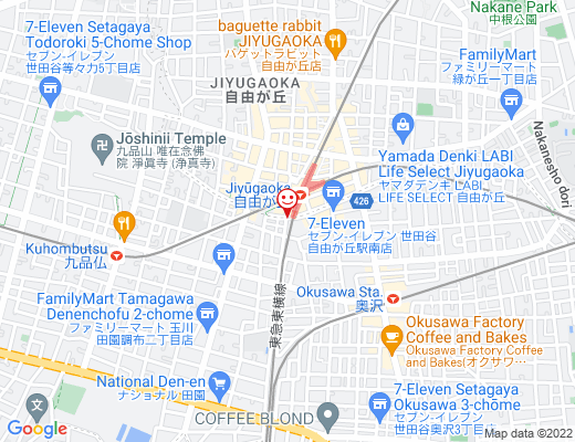 和楽紅屋・fève 自由が丘 本店 / わらくべにや フェーヴの地図 - クリックで大きく表示します