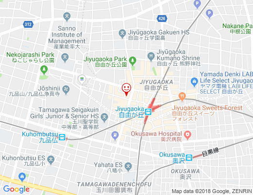 横浜銀行 自由が丘支店 / よこはまぎんこうの地図 - クリックで大きく表示します