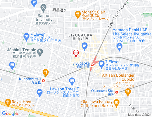 YOTSUBA TEA 自由が丘店 / ヨツバティーの地図 - クリックで大きく表示します